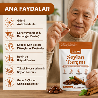7200 mg Seylan Tarçını (MCT Yağı ile Eşdeğer)