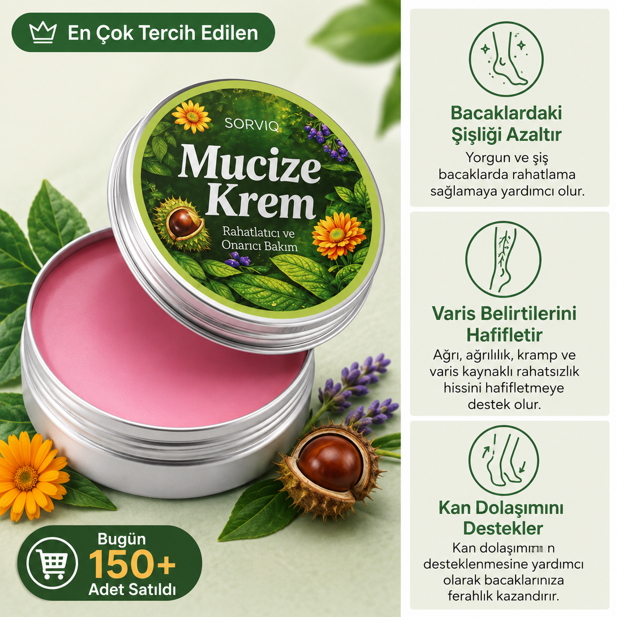 Sorviq Mucize Balsamı™ | Bitkisel Bacak Bakım Balsamı