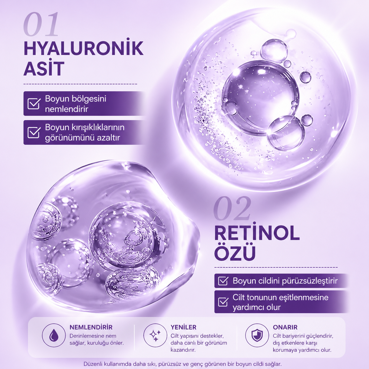 Silindir Masajlı Boyun Kremi Kolajen ve Hyaluronik Asit | Boynu Sıkılaştırır, Kırışıklıkları ve Çift Çeneyi Azaltır